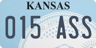 KS license plate 015ASS