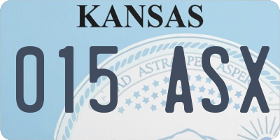 KS license plate 015ASX