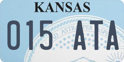 KS license plate 015ATA