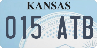 KS license plate 015ATB
