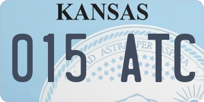 KS license plate 015ATC