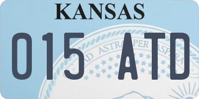 KS license plate 015ATD