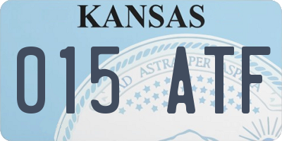 KS license plate 015ATF