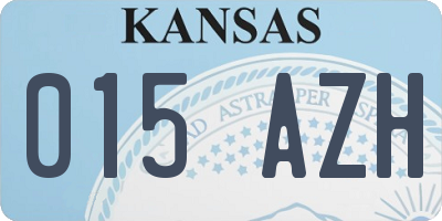 KS license plate 015AZH