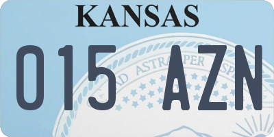 KS license plate 015AZN