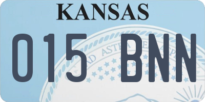 KS license plate 015BNN