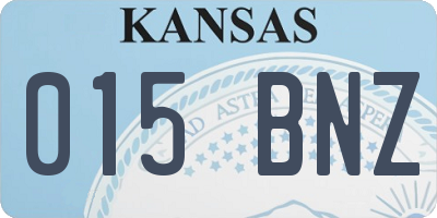 KS license plate 015BNZ