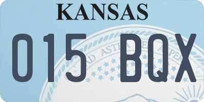 KS license plate 015BQX