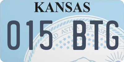 KS license plate 015BTG