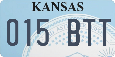 KS license plate 015BTT