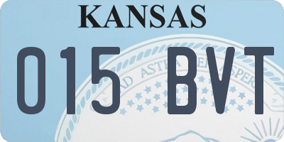 KS license plate 015BVT