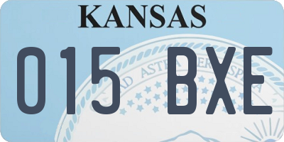 KS license plate 015BXE