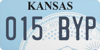 KS license plate 015BYP