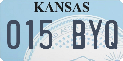 KS license plate 015BYQ
