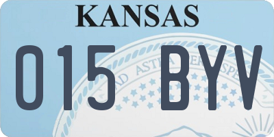 KS license plate 015BYV