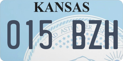 KS license plate 015BZH