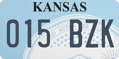 KS license plate 015BZK