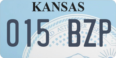 KS license plate 015BZP