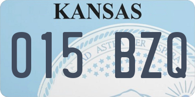 KS license plate 015BZQ