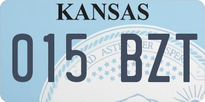 KS license plate 015BZT