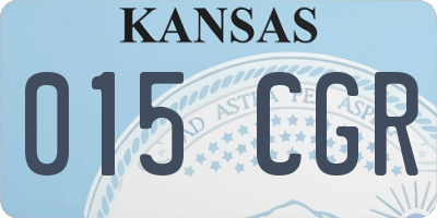 KS license plate 015CGR