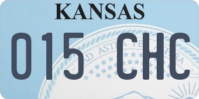 KS license plate 015CHC