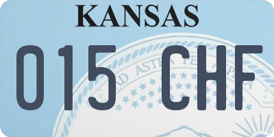 KS license plate 015CHF