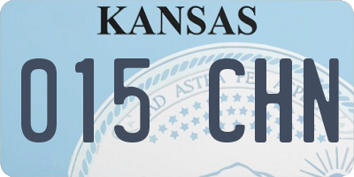 KS license plate 015CHN