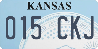 KS license plate 015CKJ