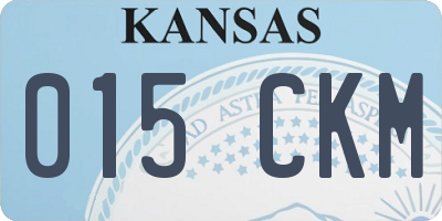 KS license plate 015CKM