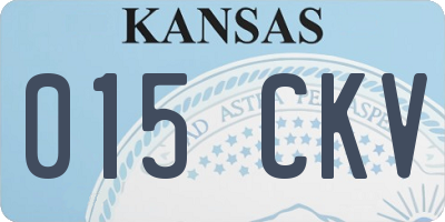 KS license plate 015CKV
