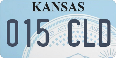 KS license plate 015CLD