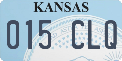 KS license plate 015CLQ