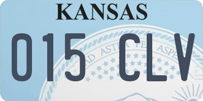 KS license plate 015CLV