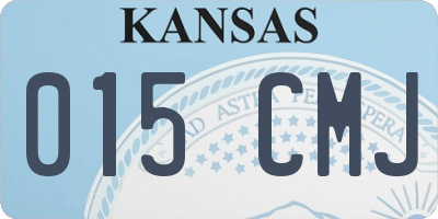 KS license plate 015CMJ
