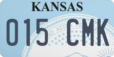 KS license plate 015CMK