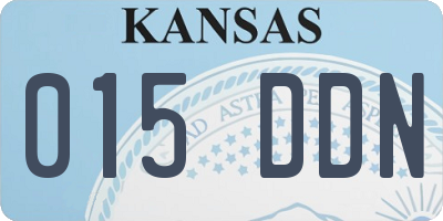 KS license plate 015DDN