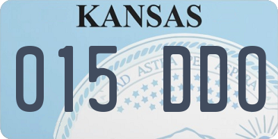 KS license plate 015DDO