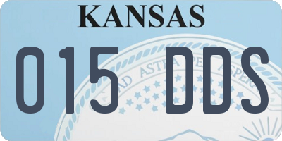 KS license plate 015DDS
