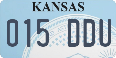 KS license plate 015DDU