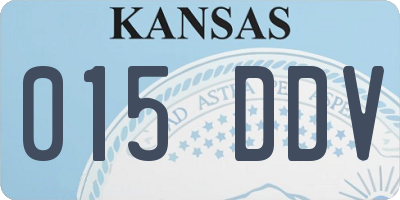 KS license plate 015DDV