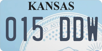 KS license plate 015DDW