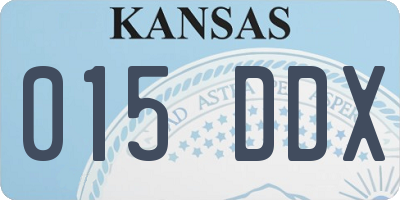 KS license plate 015DDX