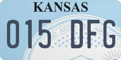 KS license plate 015DFG