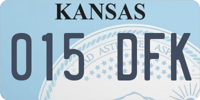 KS license plate 015DFK