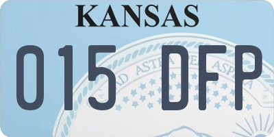 KS license plate 015DFP