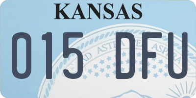 KS license plate 015DFU