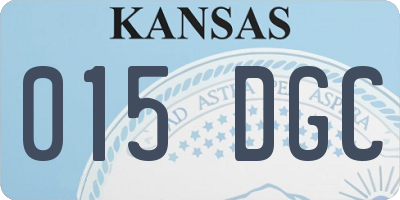 KS license plate 015DGC