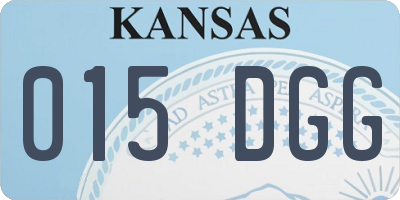 KS license plate 015DGG