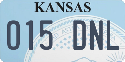 KS license plate 015DNL